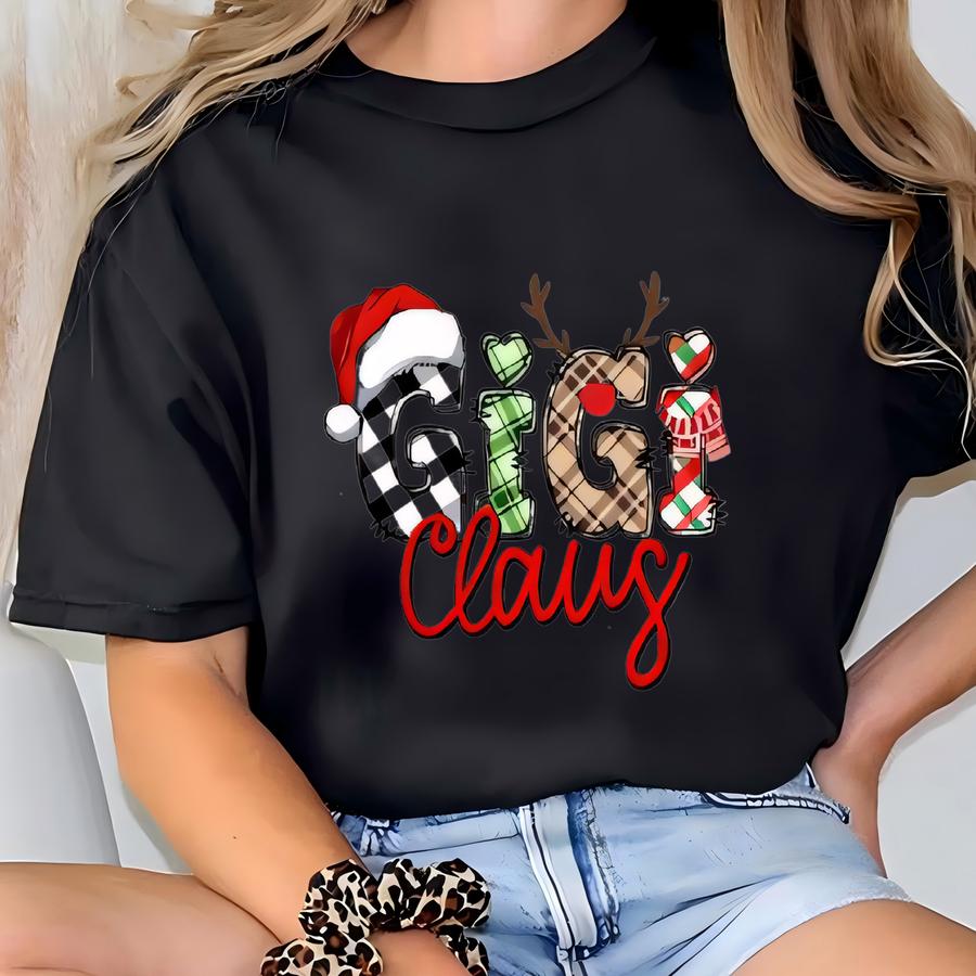 Christmas Tee, Christmas Gigi Claus, Gigi Tee, Cute Xmas Party, Grandma Claus, Christmas Gift,xmas Season Tee T-shirt