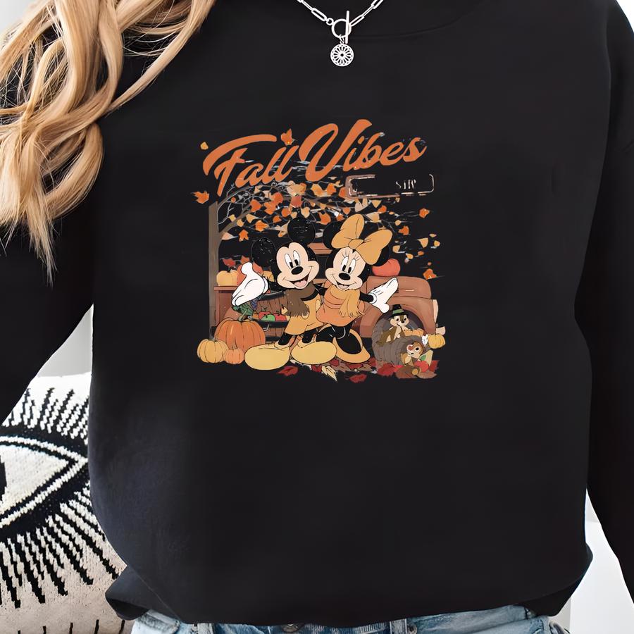 Retro  Fall Vibes Shirt, Fall Pumpkin Thanksgiving Tee, Land Autumn Tshirt Sweatshirt
