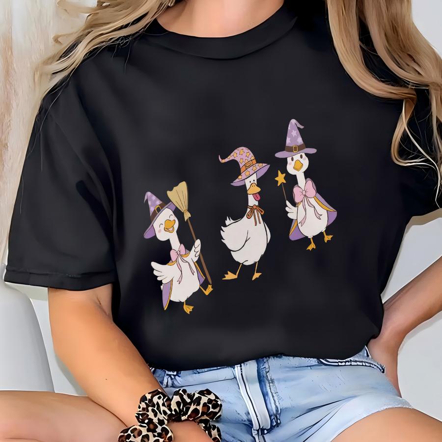 Spooky Goose Halloween Shirt: Duck Duck Boo Season Tee T-shirt