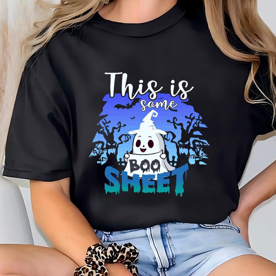 This Is Some Boo Sheet Sweatshirt, Funny Ghost Halloween Hoodie, Spooky Ghost Halloween Sweatshirt, Funny Boo Ghost Tee, Spooky Season Gift T-shirt