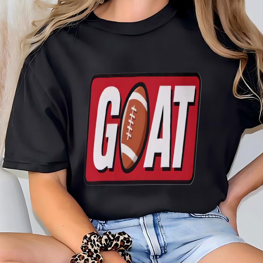 Goat Football Hoodie | Greatest Of All Time Tee | Football Fan Gift | Sports Legend Shirt T-shirt