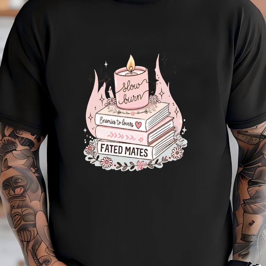 Bookish Hoodie, Slow Burn Book, Cozy Crewneck Graphic Hoodie (sb91) T-shirt