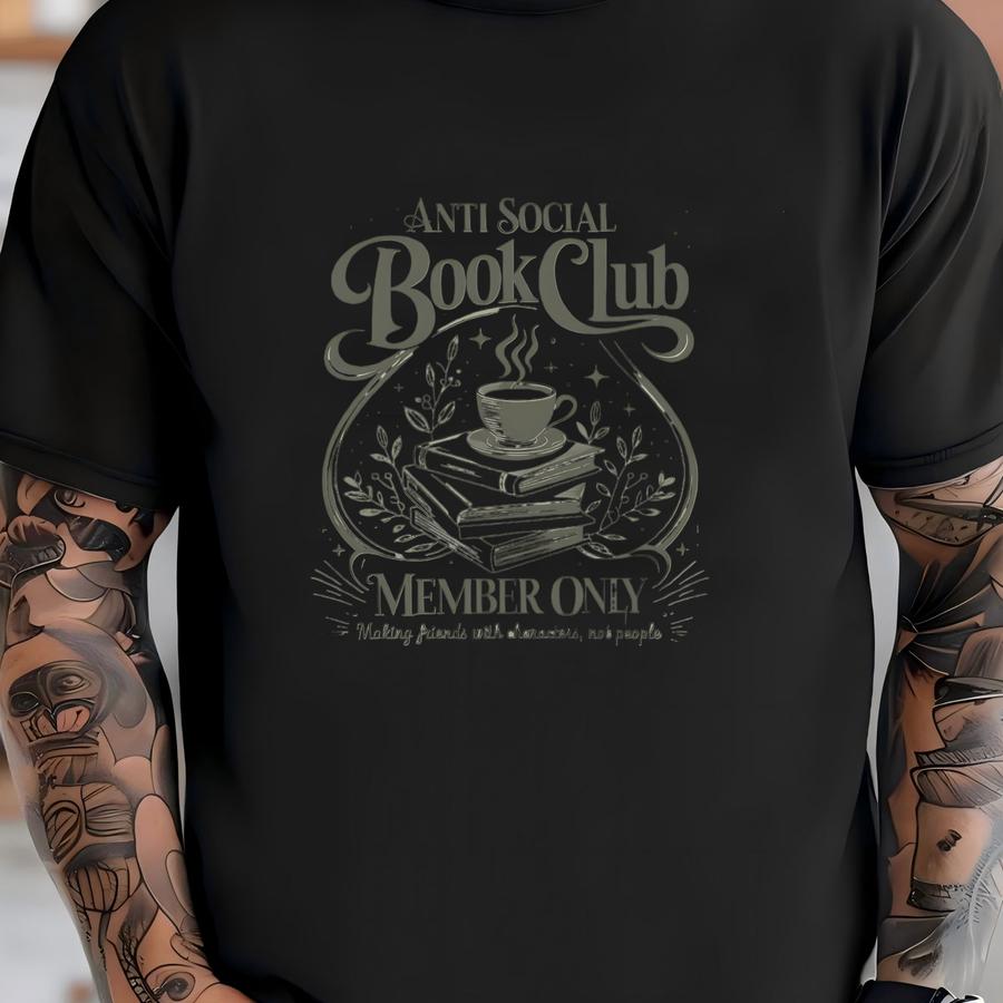 Anti Social Book Club Sweatshirt, Cozy Bookish Sweatshirt (anb91) T-shirt