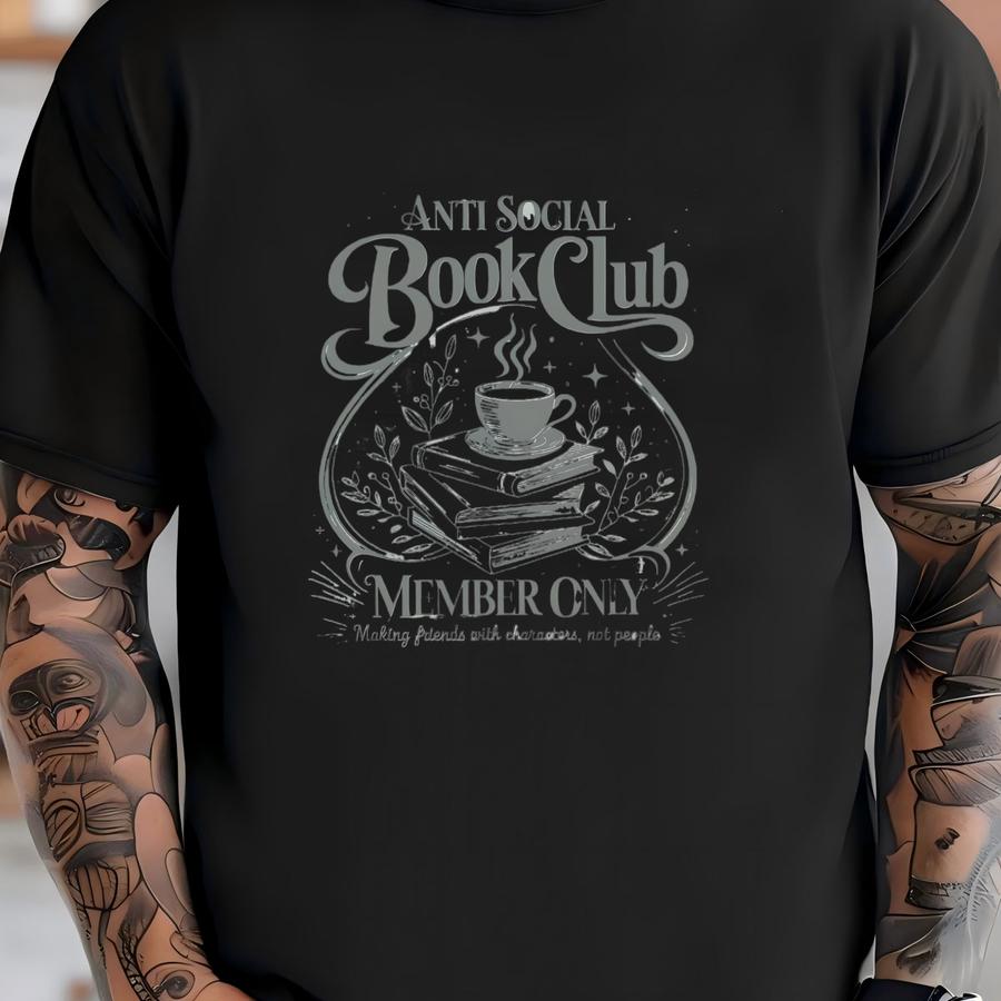 Anti Social Book Club Hoodie: Late Night Reader Tee T-shirt