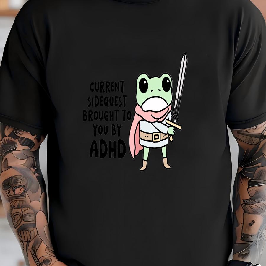 Funny Adhd Mental Health Hoodie: Funny Relatable Graphic Tee T-shirt