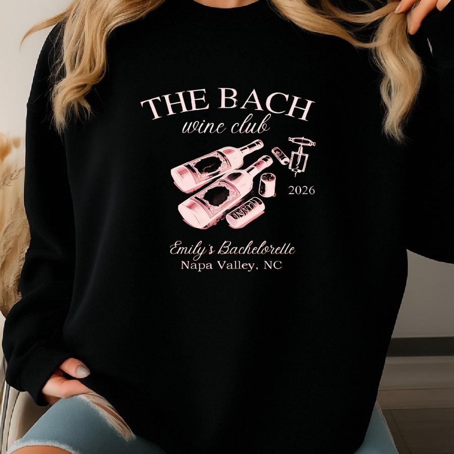 Bachelorette Wine Club Shirt, Custom Bride Tee, Napa Valley Trip Shirt, Bridesmaid Matching Shirts, Wedding Party Tee, Vineyard Tour Tops Sweatshirt