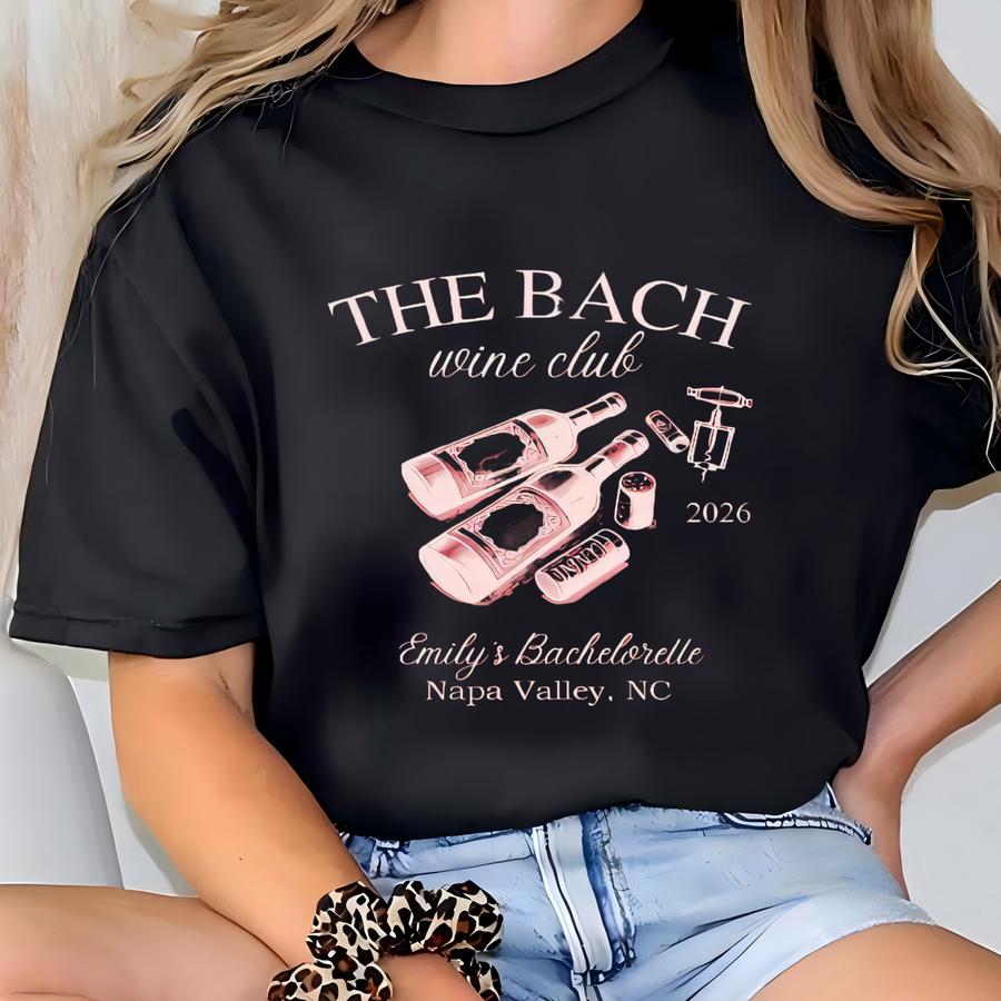 Bachelorette Wine Club Shirt, Custom Bride Tee, Napa Valley Trip Shirt, Bridesmaid Matching Shirts, Wedding Party Tee, Vineyard Tour Tops T-shirt