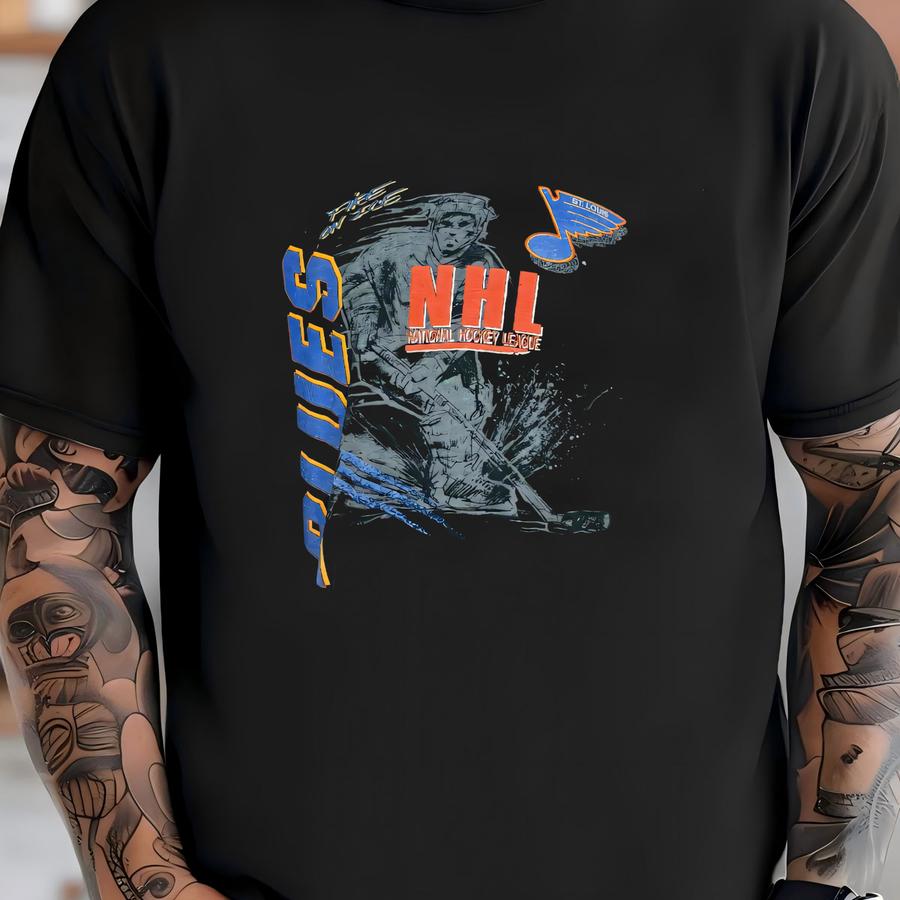 Vintage 90s St Louis Blues Hockey Aerial Assault Salem Sportswear Nhl Tee Sz 3xl Shirt