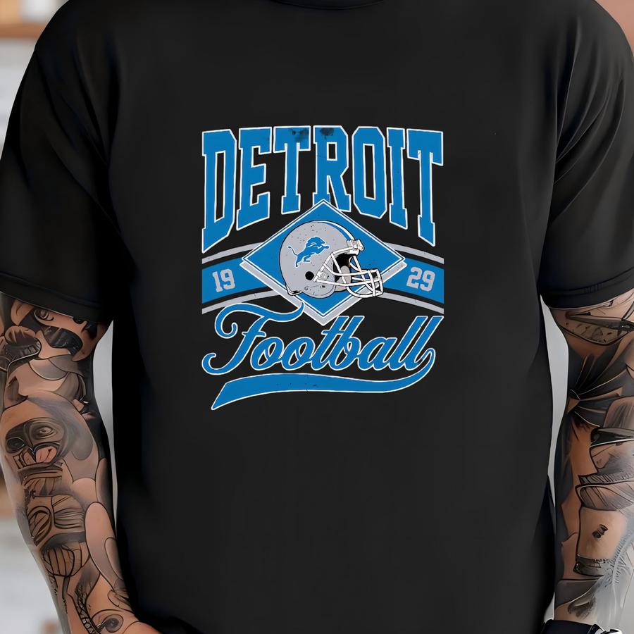 Vintage Detroit Football Sweatshirt, Detroit Football Tee, Detroit Football Shirt, Detroit Sweater, Sunday Football Gift, Football Season T-shirt