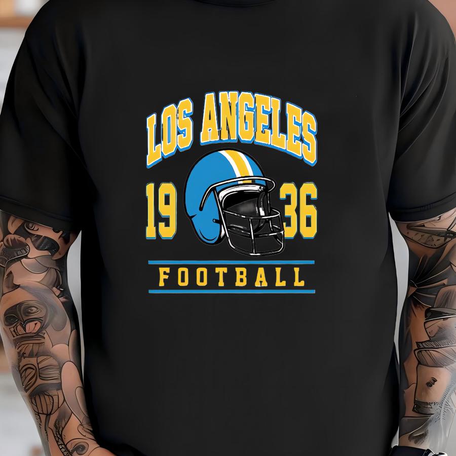 Retro Los Angeles Football Sweatshirt, Los Angeles Football T Shirt, Game Day Apparel, Sunday Football Gift, Mascot Game Day Tee T-shirt