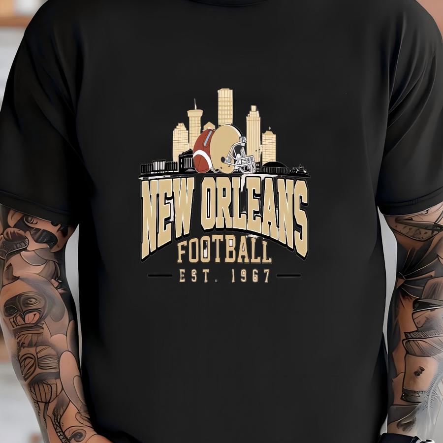 Vintage New Orleans Football Sweatshirt, New Orleans Football Fan, Game Day Gift, Sunday Football Gift, Mascot Game Day Tee, Gift For Her T-shirt