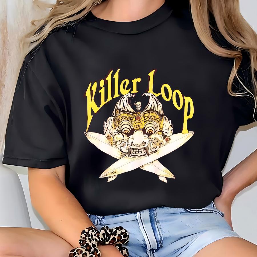 Vintage 90s Killer Loop Surfer Hawaii T Shirt Large Killer Loop Hawaiian Surfboards Printed Logo Shirt Killer Loop Surfing Tshirt Size L T-shirt