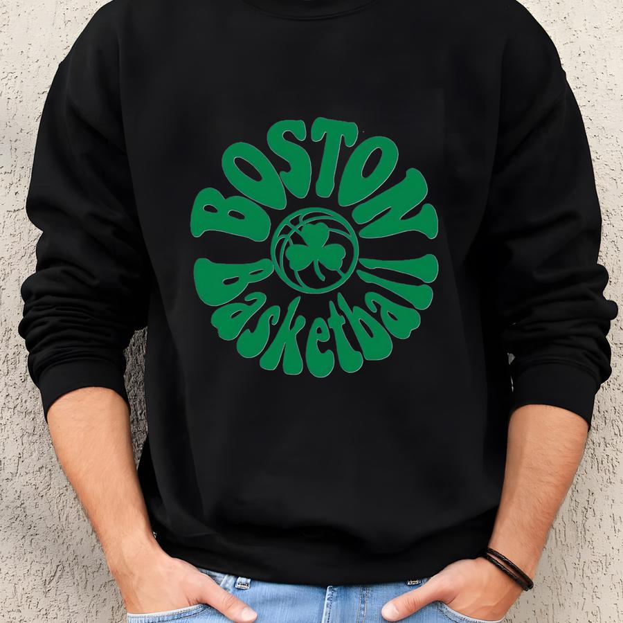 Boston Basketball Sweatshirt, Vintage Shirt, Sports Tee, Retro Game Day Fan Gift Unisex Sweatshirt