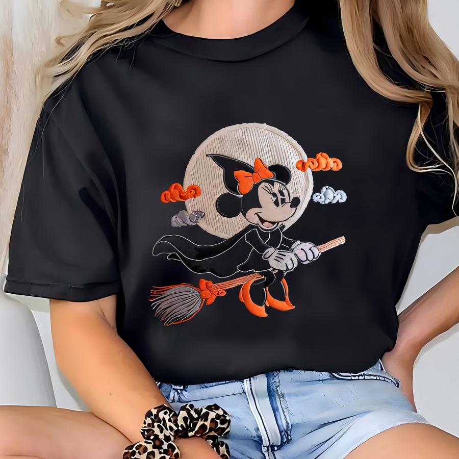 Mouse Flying Witch Costume Halloween Kids Sweatshirt, Halloween Shirt, Land Halloween Tee T-shirt