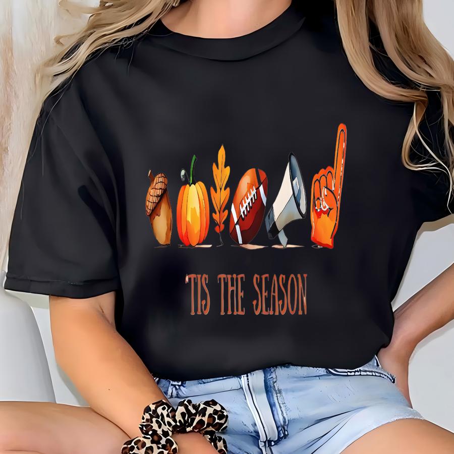 Football Sweatshirt, Tis The Season Football Shirt, Game Day, Minimalist Fall Football Season Sweatshirt, Football Mom Gift T-shirt