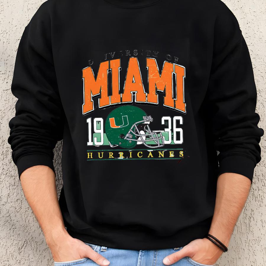 Miami University Crewneck Sweatshirt, Vintage Miami Shirt, Retro College Sports Tee, Campus Pride Fan Gift Unisex Sweatshirt