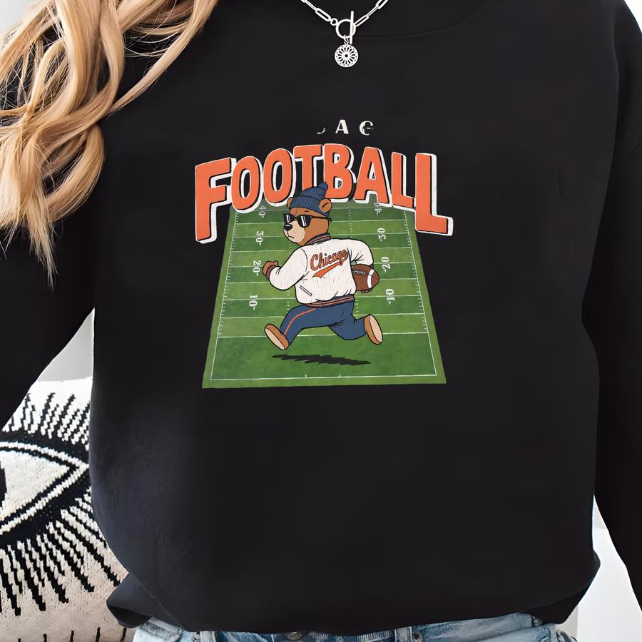 Vintage Chicago Football Sweatshirt, Gildan Mascot Sweatshirt, Chicago Football Crewneck, Bears Gameday Crewneck,da Bears Gift Sweatshirt