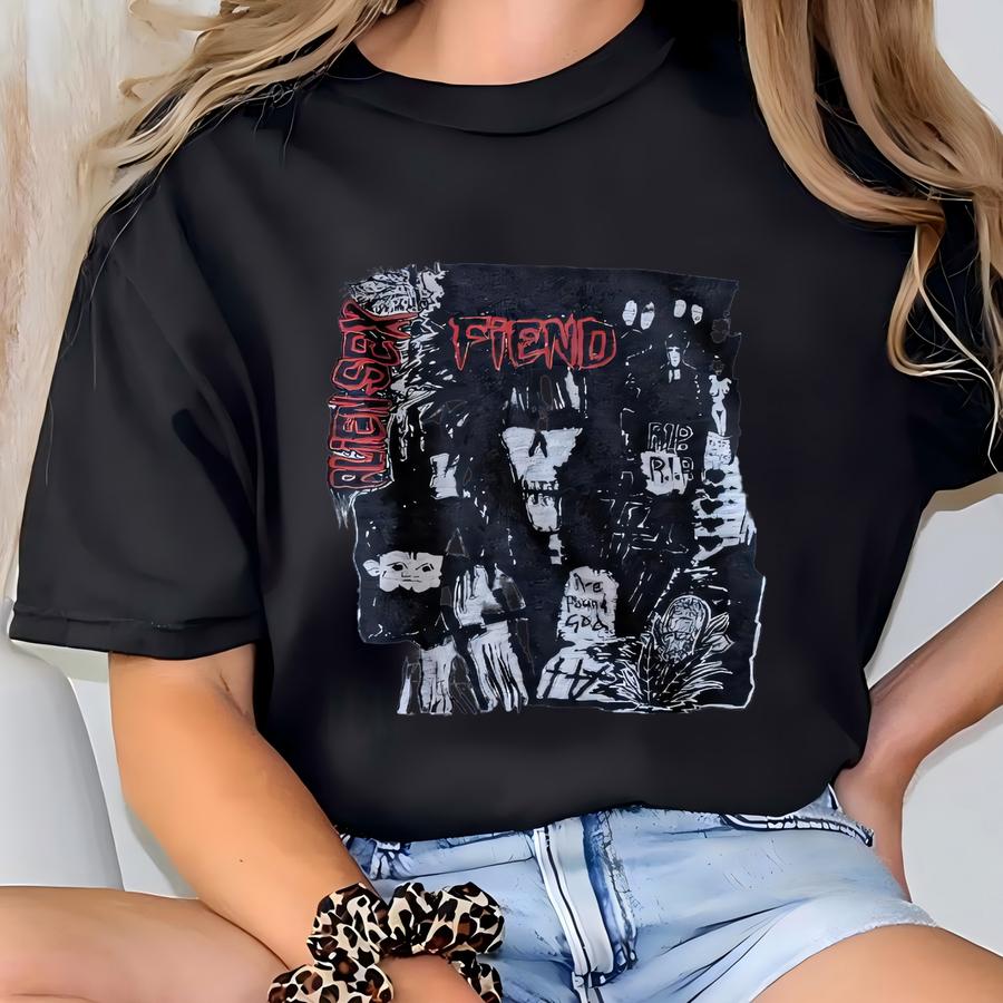 Vtg 80s Alien Sex Fiend Sweatshirt British Goth Rock Band Sweater M T-shirt