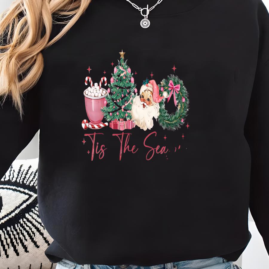 Tis The Season Sweatshirt, Xmas Sweater, Most Wonderful Time, New Year Sweater, Cute Winter Sweater, Santa Claus, Christmas Tree Sweatshirt