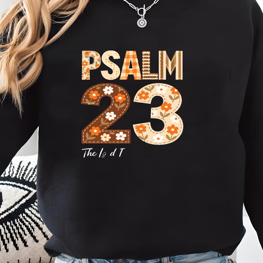 Psalm 23 Shirt, The Lord Is My Shepherd Graphic Tee, Fall Faith Bible Verse T-shirt, Christian Thanksgiving Outfit Idea Shirt Sweatshirt