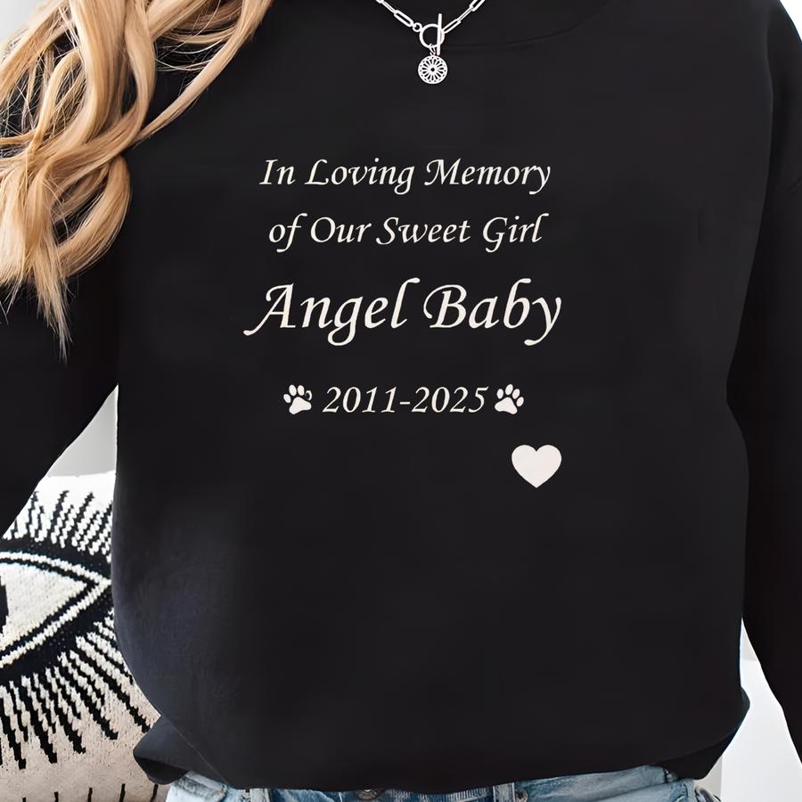 Personalized Pet Memorial Stone With Name – Custom Engraved Dog Or Cat Grave Marker, Garden Remembrance Gift Outdoor Plaque Sweatshirt