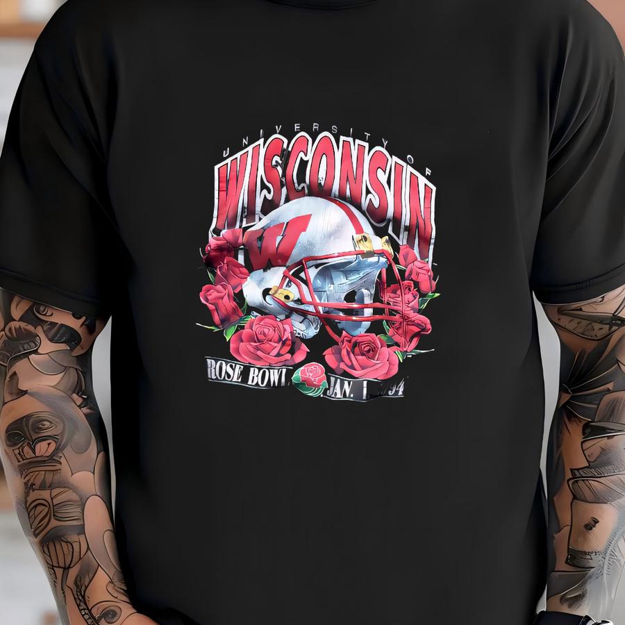 Vintage 90’s Badgers University 1994 Rose Bowl Crewneck Sweatshirt T-shirt