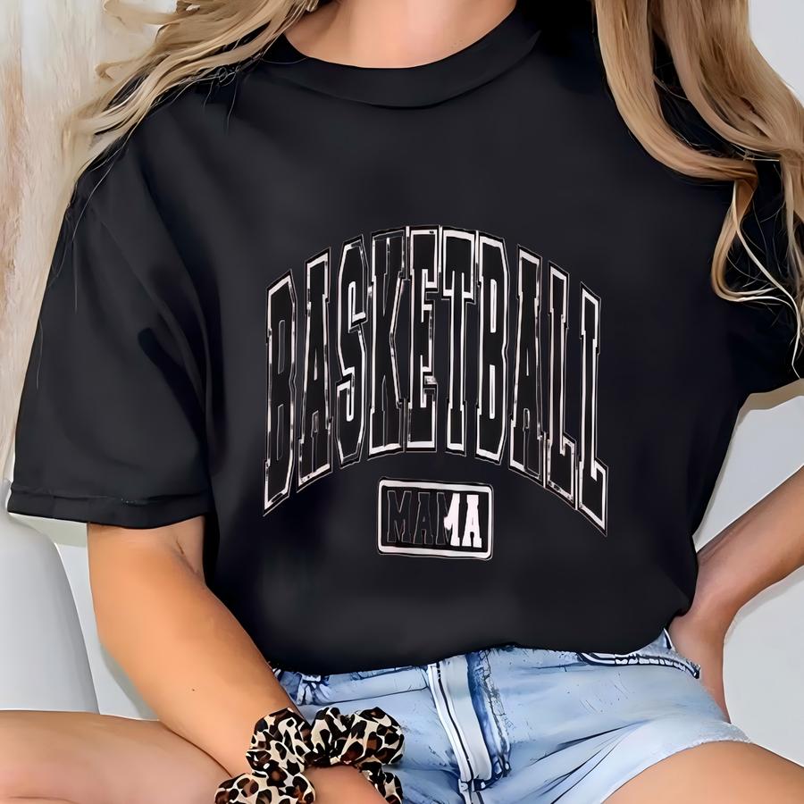 Proud Basketball Mom Game Day Shirt | Athletic Sports Fan Graphic Tee | Varsity Team Support Outfit T-shirt