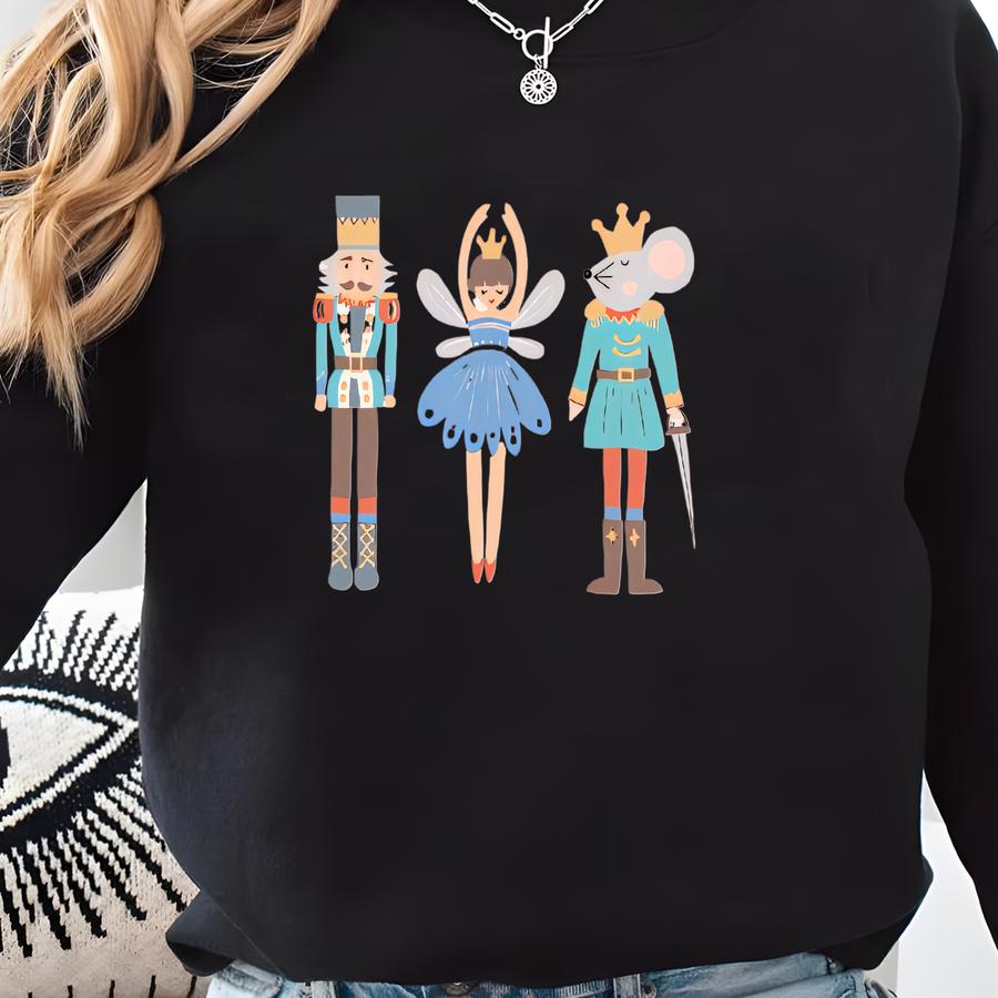 Magical Nutcracker Ballet Fairy Christmas T-shirt: Festive Holiday Attire For Dancers, Girls Moms Sweatshirt