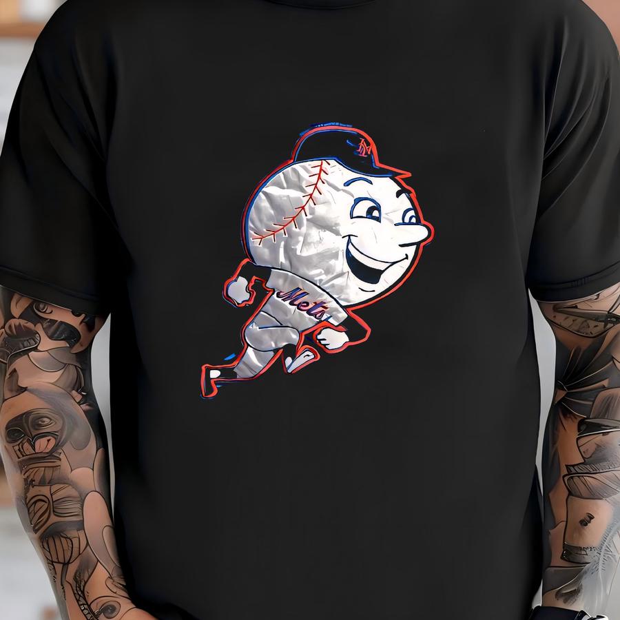 Vintage 1969 New York Mets World Series Champions Mlb Baseball Cooperstown Collection Mr Met Logo Bomber Jacket (fits Size Adult Xxl) T-shirt