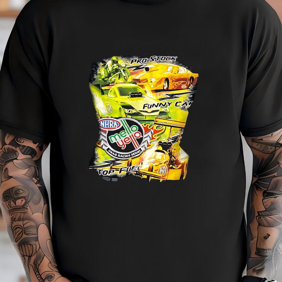 Vintage Y2k Nhra Mello Yello Drag Racing Series Long Sve Tshirt // L T-shirt