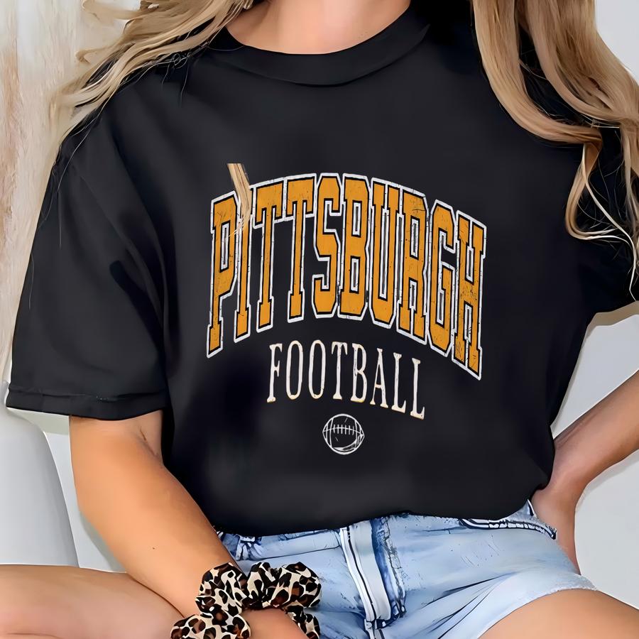 Vintage Pittsburgh Football Hoodie, Retro Pittsburgh Football Shirt, Pittsburgh Football, Gift For Fan, Tailgate Tee T-shirt