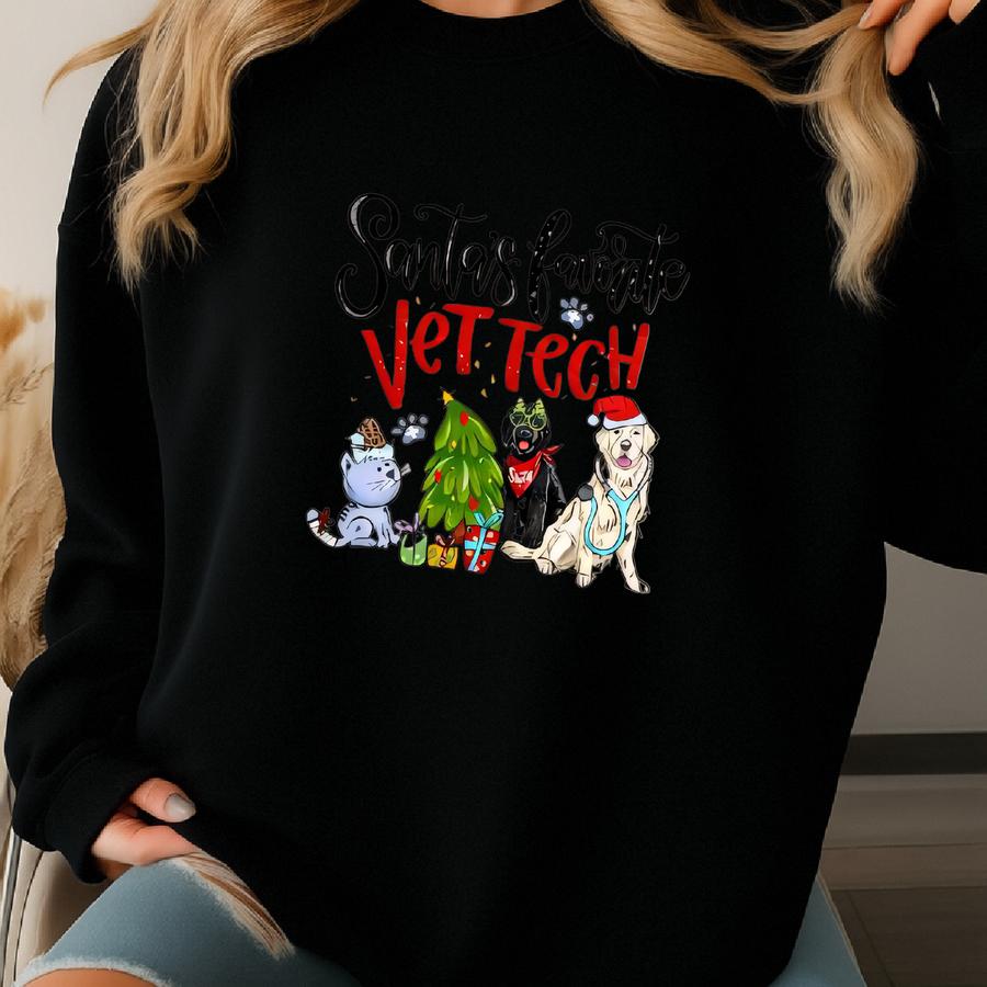 Vet Tech Christmas Tee, Christmas Tee, Vet Tech Christmas Gift, Vet Tech, Vet Tech Xmas, Veterinary Technician Tee Sweatshirt