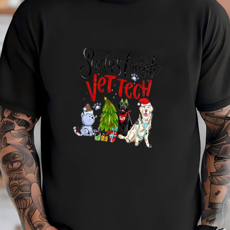 Vet Tech Christmas Tee, Christmas Tee, Vet Tech Christmas Gift, Vet Tech, Vet Tech Xmas, Veterinary Technician Tee T-shirt