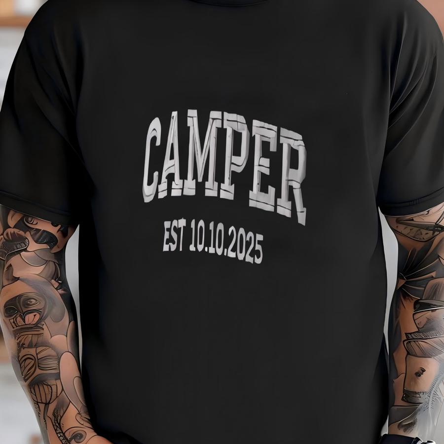 Camper Y Cap, Custom Camping Hat, Gift For Camper, Adventure Dad Hat, Outdoor Explorer Baseball Cap, Hiking Travel Lover Hat T-shirt