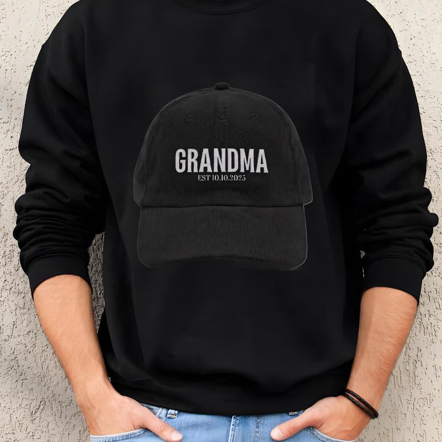 Vintage Mama Cap | Corduroy Dad Hat For Moms, Mother's Day Gift, Baby Shower Gift, Everyday Wear, Fashion Sweatshirt