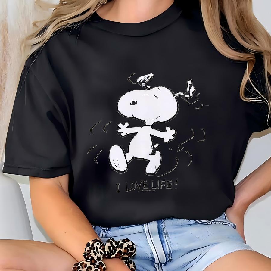 Vintage 90s Peanuts Cartoon Sweatshirt Large I Live Life Graphics Sweater Peanuts Comic Strip Jumper Flying Ace Crewneck L T-shirt