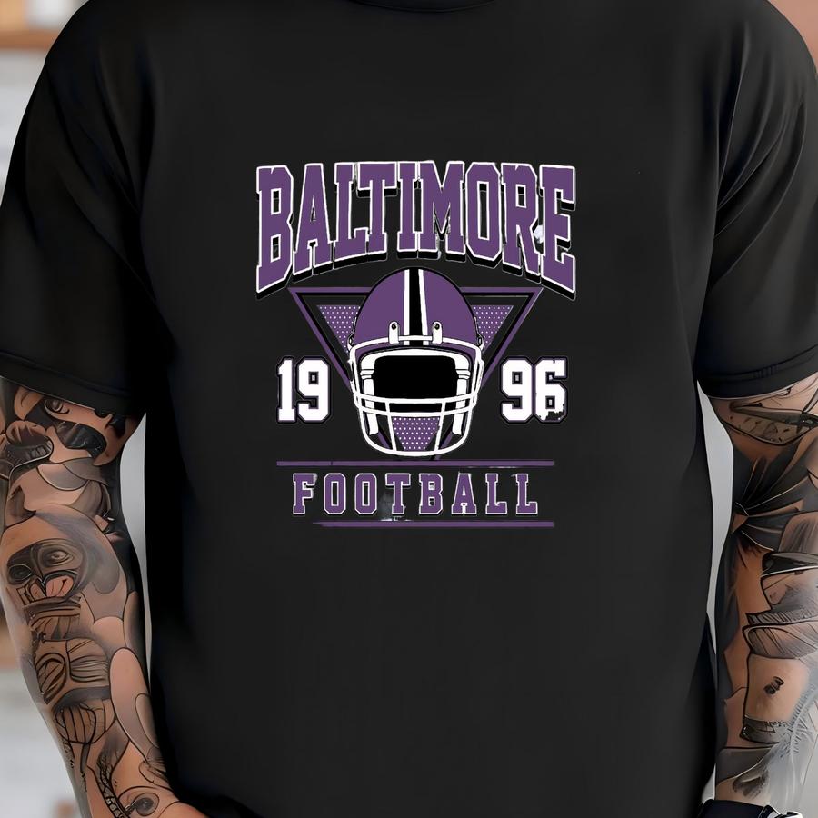Vintage Baltimore Football Unisex Sweatshirt, Baltimore Football Fan, Game Day Gift, Sunday Football Gift, Mascot Game Day Tee, Gift For Her T-shirt