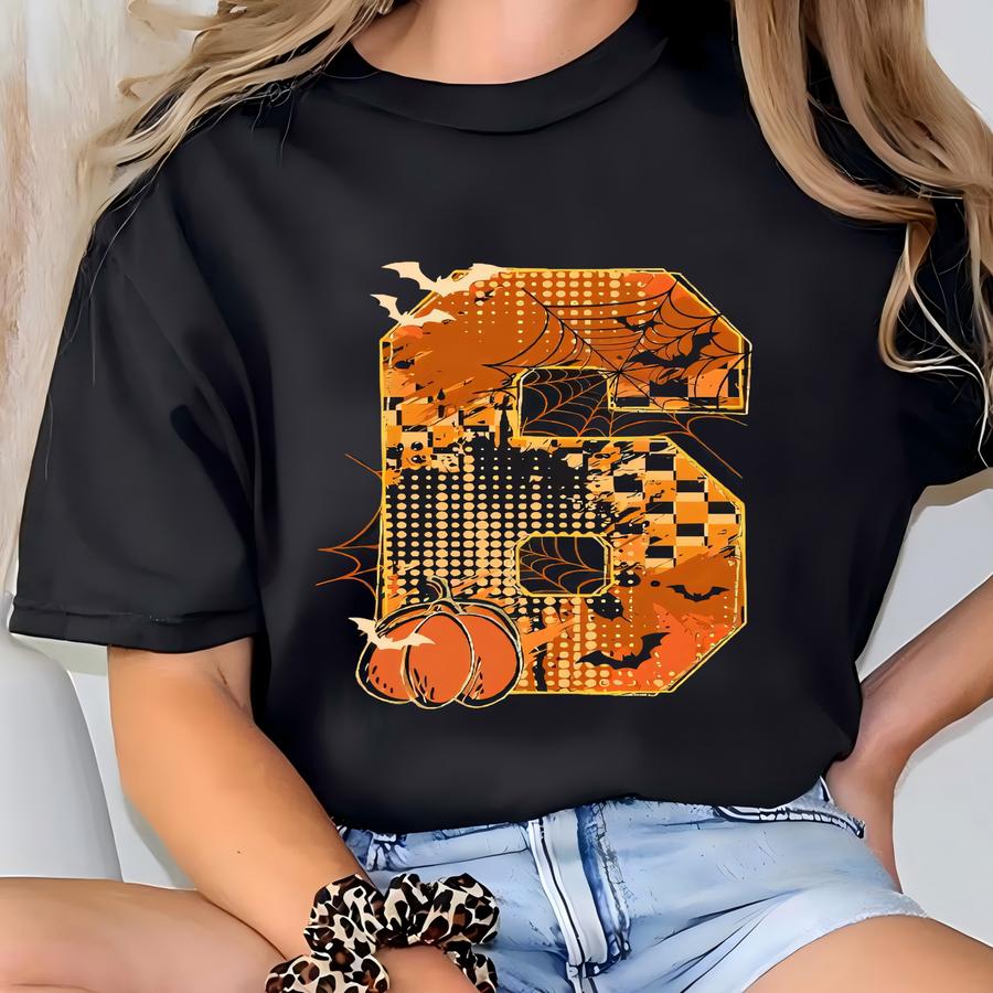 6 7 Shirts, Couples Halloween, Funny Matching Shirt, Tiktok Halloween Costume Shirt, 67 Trend, Six Seven Meme Pumpkin T-shirt