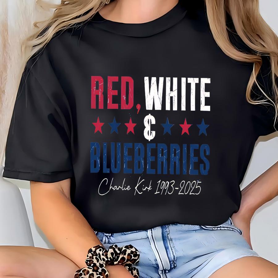 Red White Blueberries 1993-2025 Memorial Freedom Shirt, T Shirt, Tee Justice For Shirt T-shirt