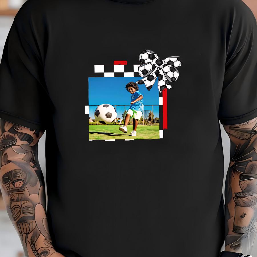 Custom Soccer Photo Shirt: Coquette Player Name Tee, Soccer Lover Gift T-shirt