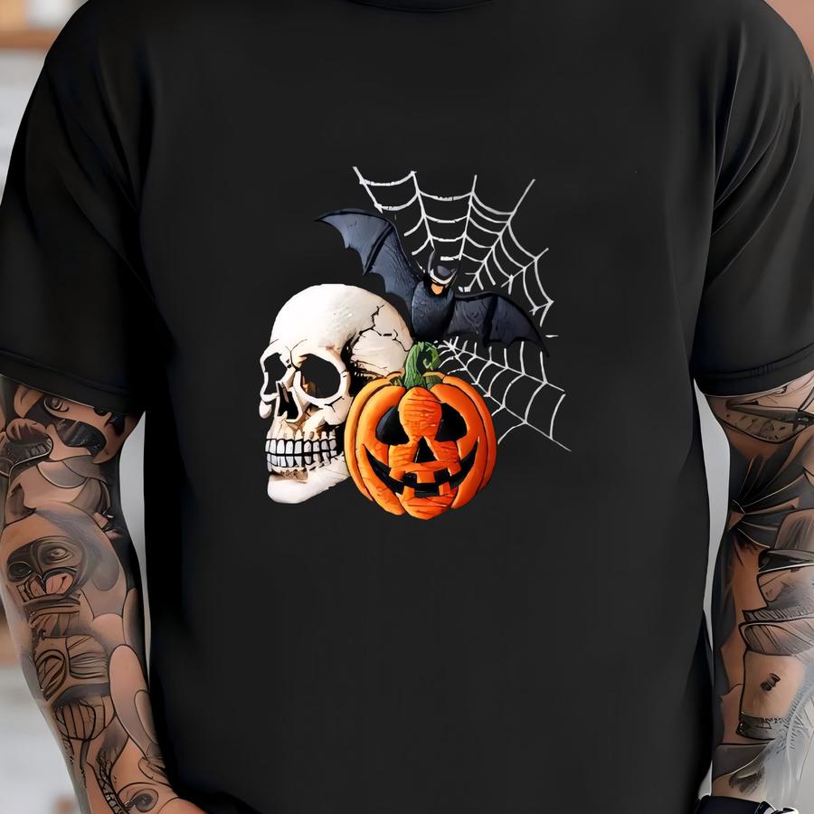 Pumpkin,skull,bat,spider Web Mesh Hat, Halloween Cap, Hat For Fan T-shirt