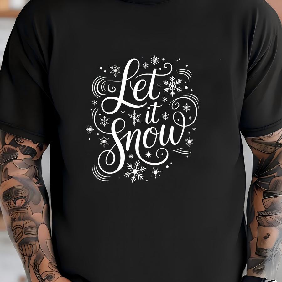 Let It Snow Sweatshirt, Retro Christmas Shirt, Christmas Shirts For Women, Family Holiday Sweater, Christmas Gift, Winter Holiday Sweatshirt T-shirt