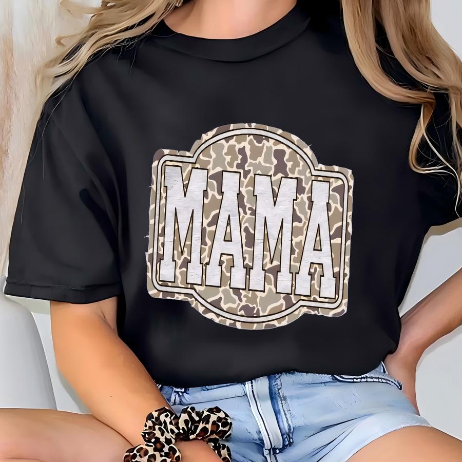 Camo Mama Crewneck Sweatshirt: Country Mom Gift T-shirt