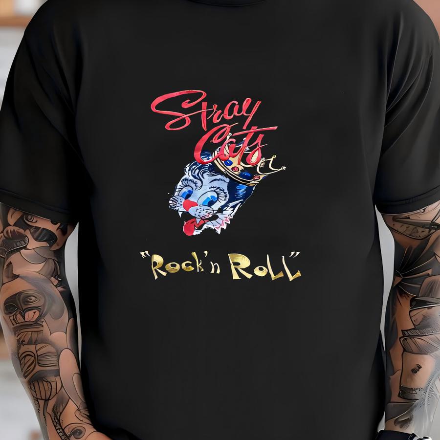 Vintage Kei.sing Y Stray Cats Rock N Roll Velvet Varsity Jacket Size M T-shirt