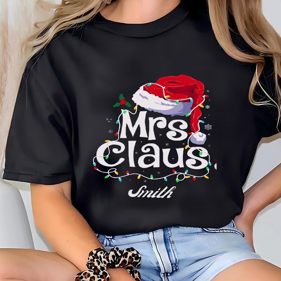 Mr. And Mrs. Christmas Shirts, Christmas Couple Hoodie, Honeymoon Christmas Sweatshirt, Wife Husband Christmas Tee, Christmas Wife Hubby T-shirt