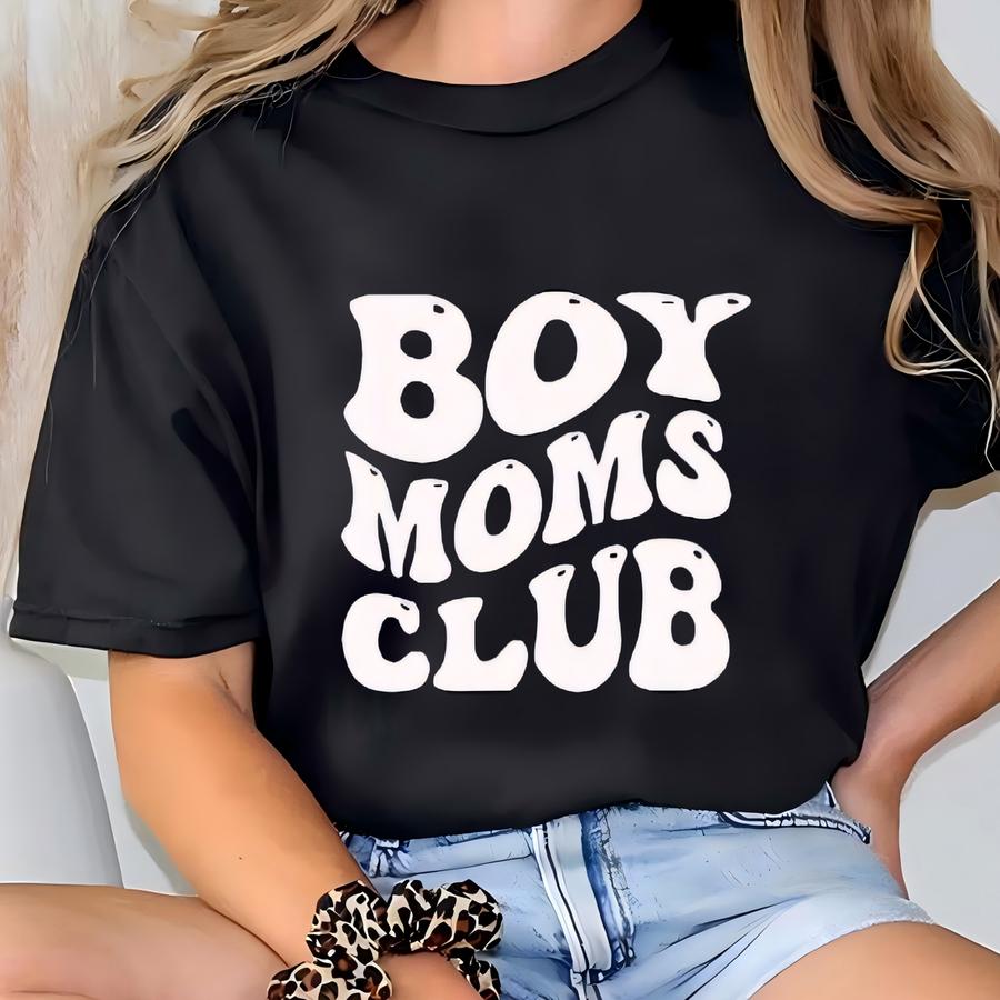 Custom Boy Moms Club Sweatshirt, Custom Mama Sweater With Name Or Est, Mother's Day Gift, New Boy Mom Gift, Birthday Gift, Boy Mama Xmas Tee T-shirt
