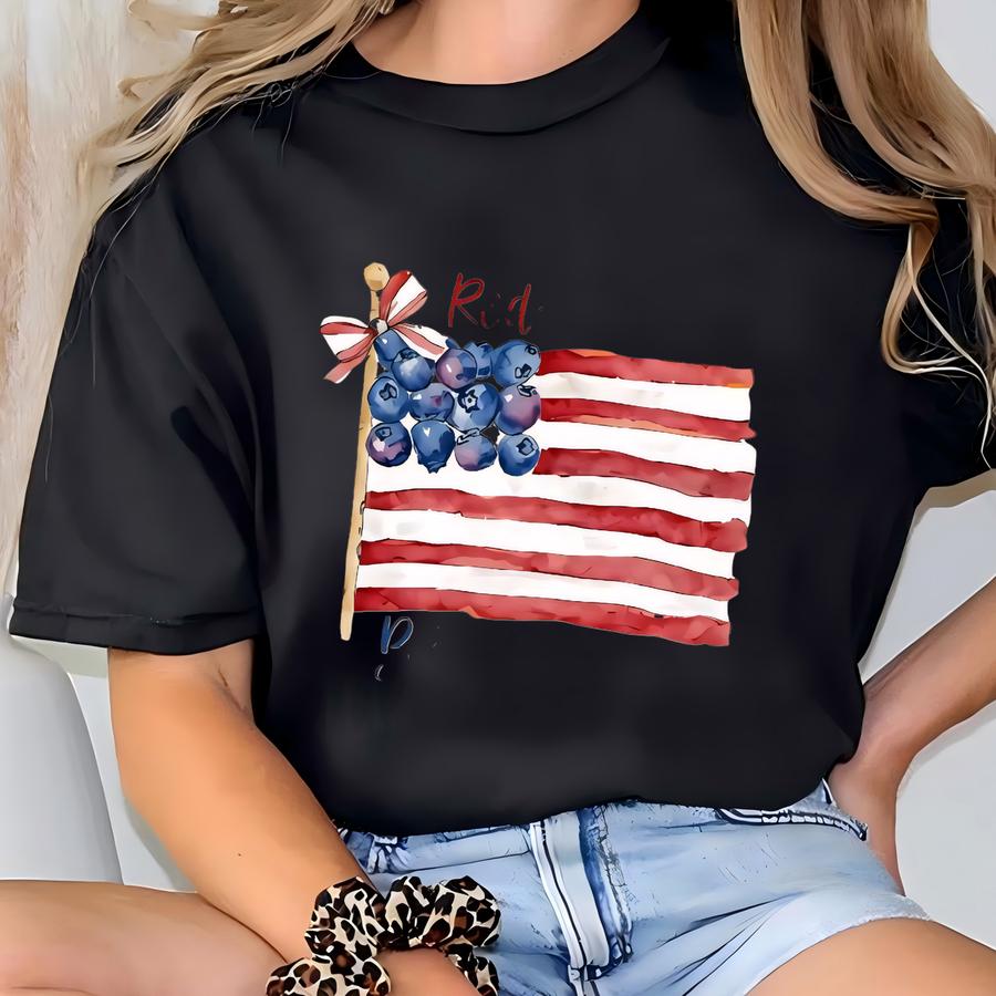 Red White And Blueberries Sweatshirt, Freedom Usa Flag Shirt, Red White Blueberries 1993-2025 Memorial Freedom Sweatshirt T-shirt
