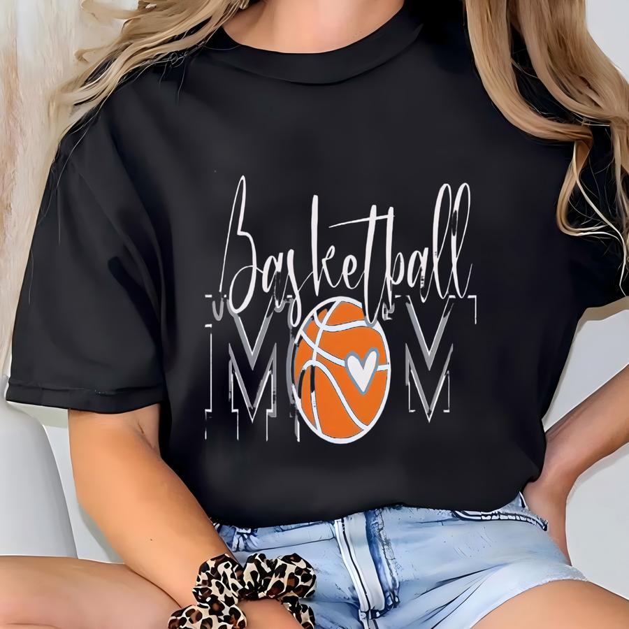 Basketball Mom Dtf Transfers, Sports Mom, Game Day, Gift For Mom, Heat Transfer, Ready To Press, Dtf Prints, Basketball Lover T-shirt