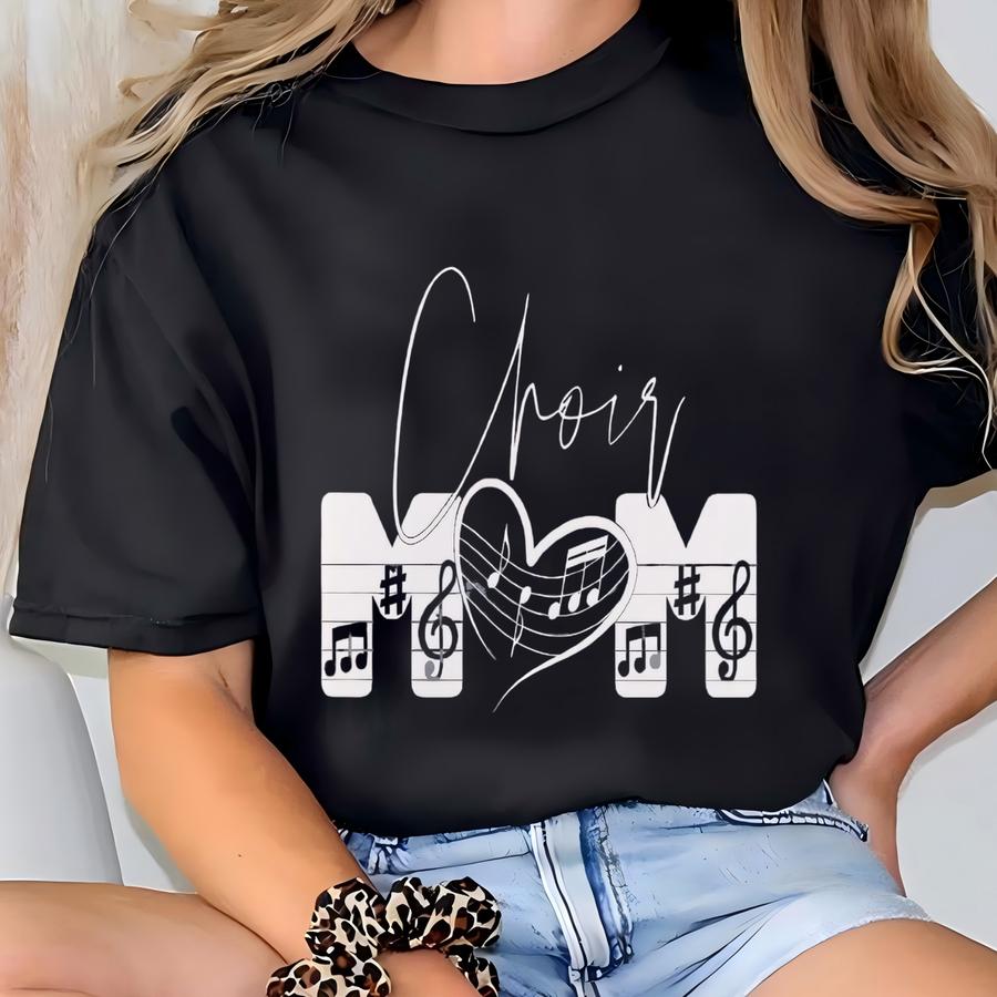 Choir Mom Dtf Transfers, Music Mom, Musical Heart, Band Mom, Music Notes, Dtf Heat Transfers, Ready To Press, Dtf Designs, Mom Life T-shirt