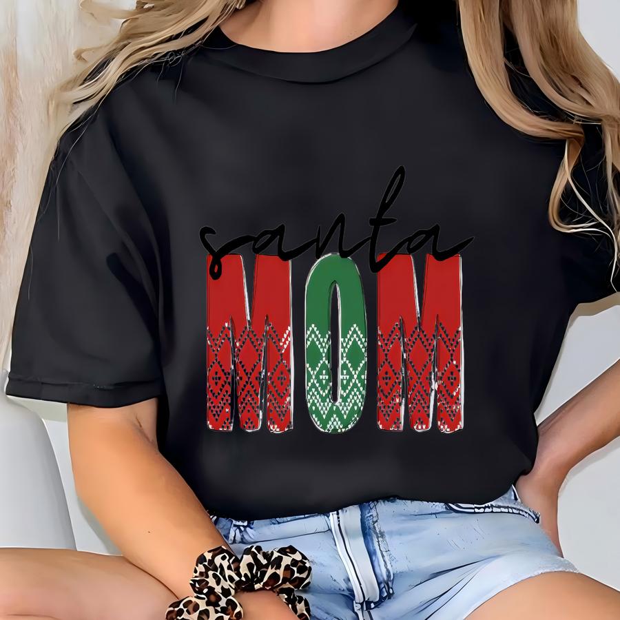 Santa Mom Christmas Sweatshirt, Family Christmas Sweatshirts, Christmas Holiday Trip, Matching Christmas Mom Sweatshirt, Funny Xmas Shirt T-shirt